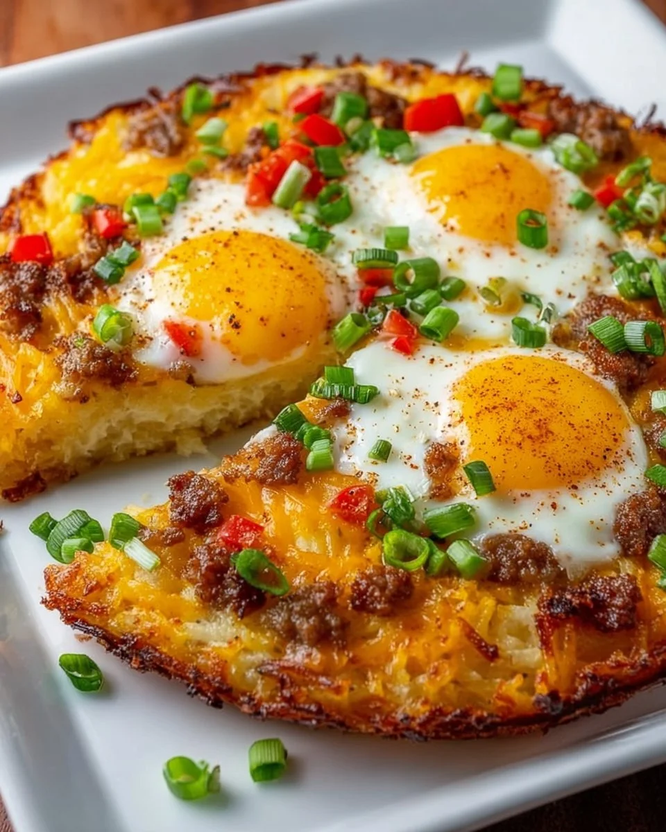 Breakfast Pizza Hash Brown Crust