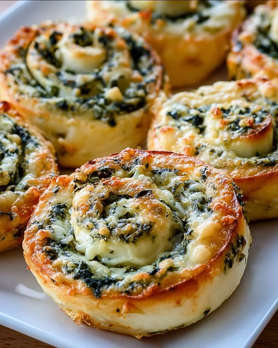 Cheesy Spinach Pinwheels