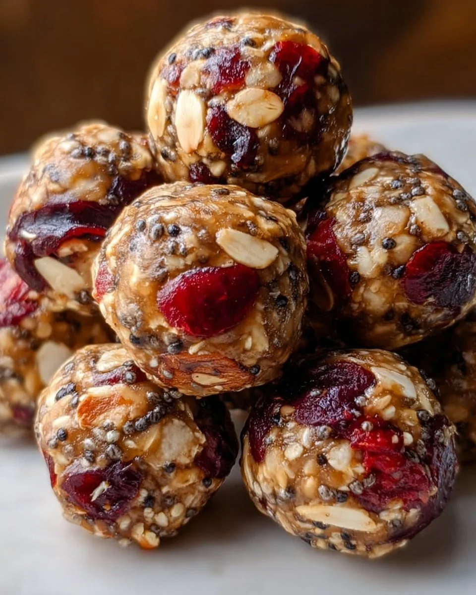 Cherry Cranberry Energy Bites