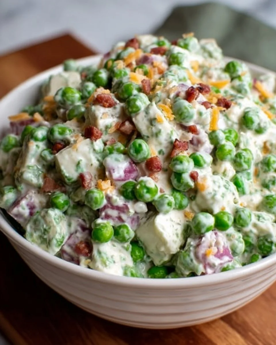 Classic Creamy Pea Salad