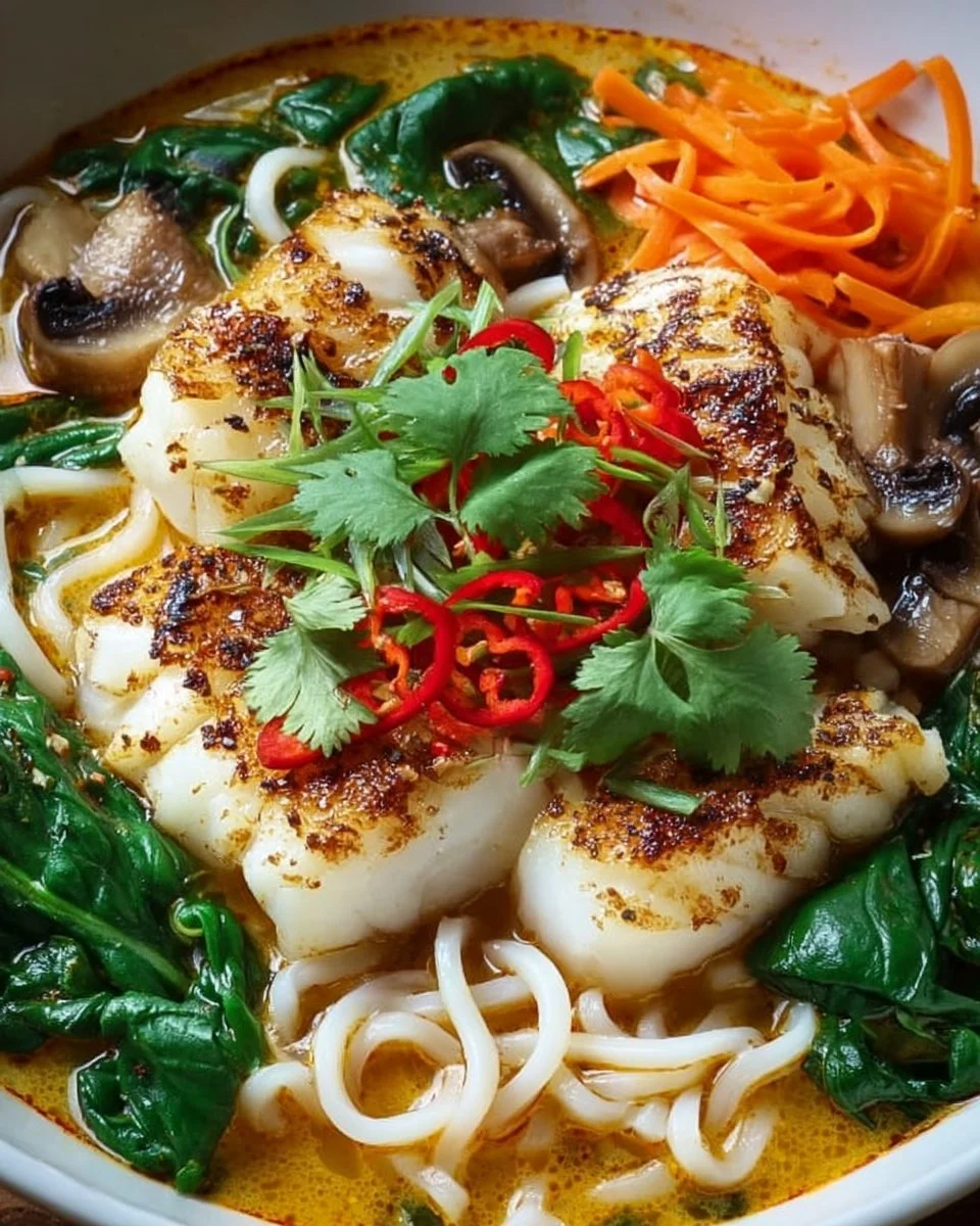 Coconut Cod Noodle Bowl