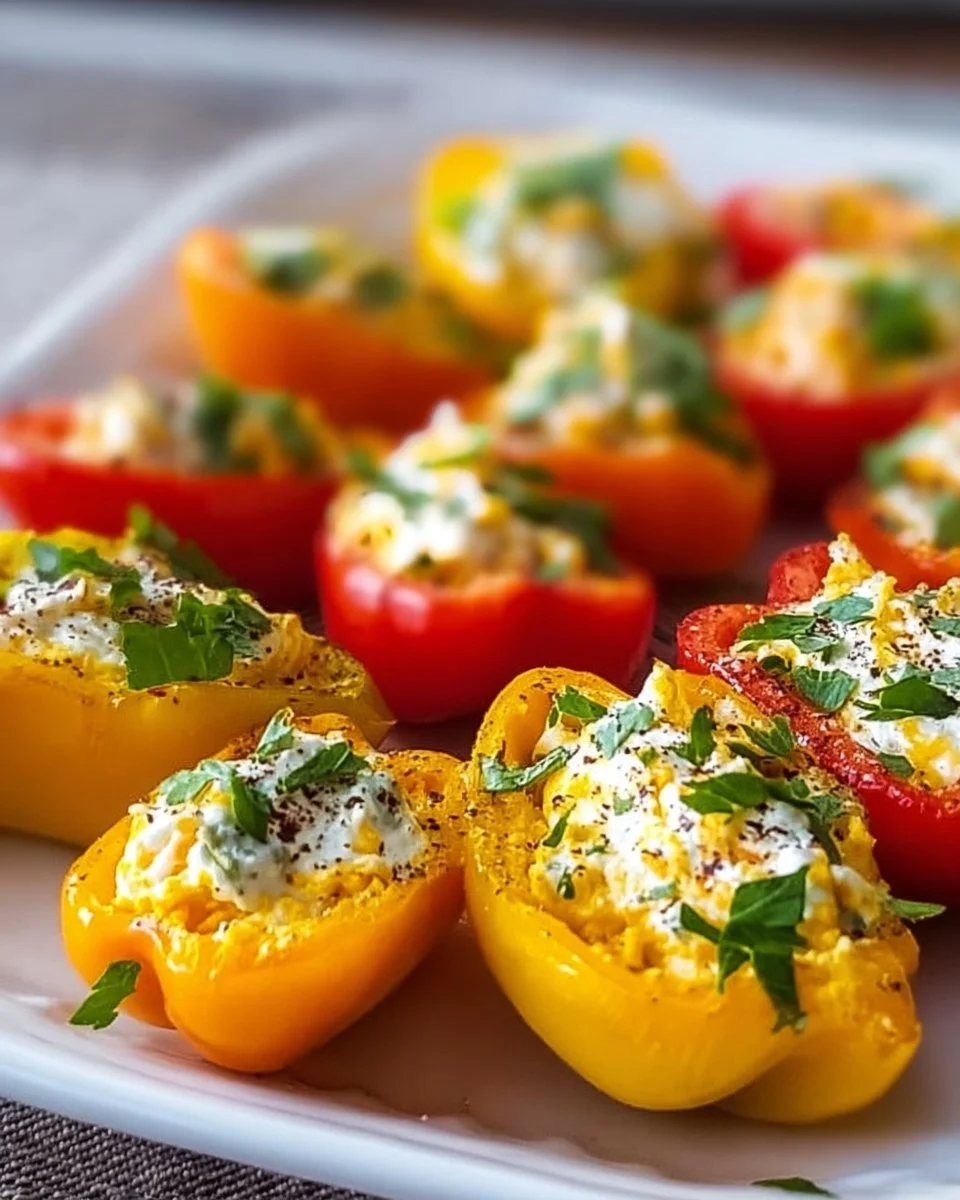 Cold Stuffed Mini Peppers with Cream Cheese Recipe