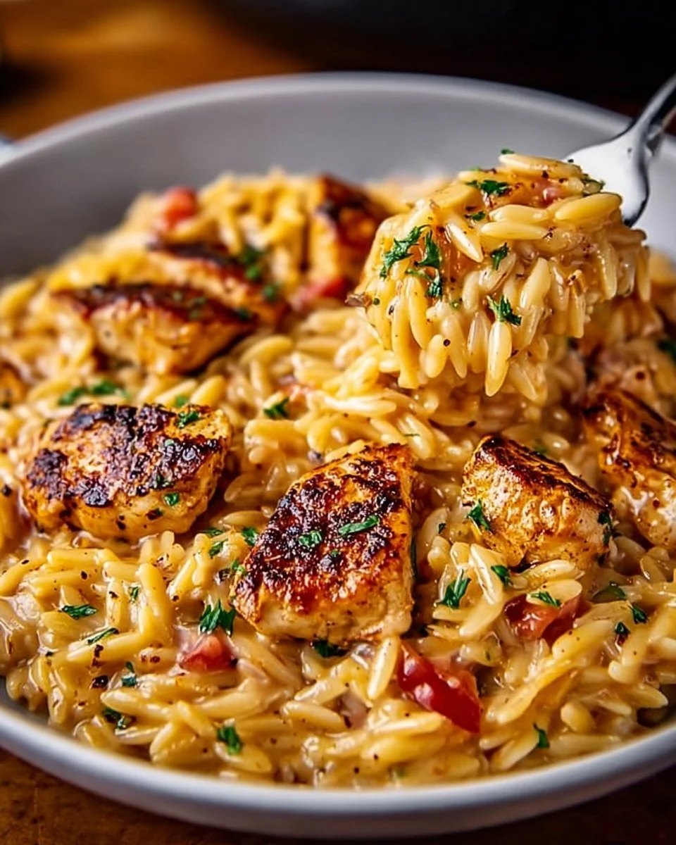 Comforting One-Pot Cajun Chicken Alfredo Orzo in Just 30 Minutes