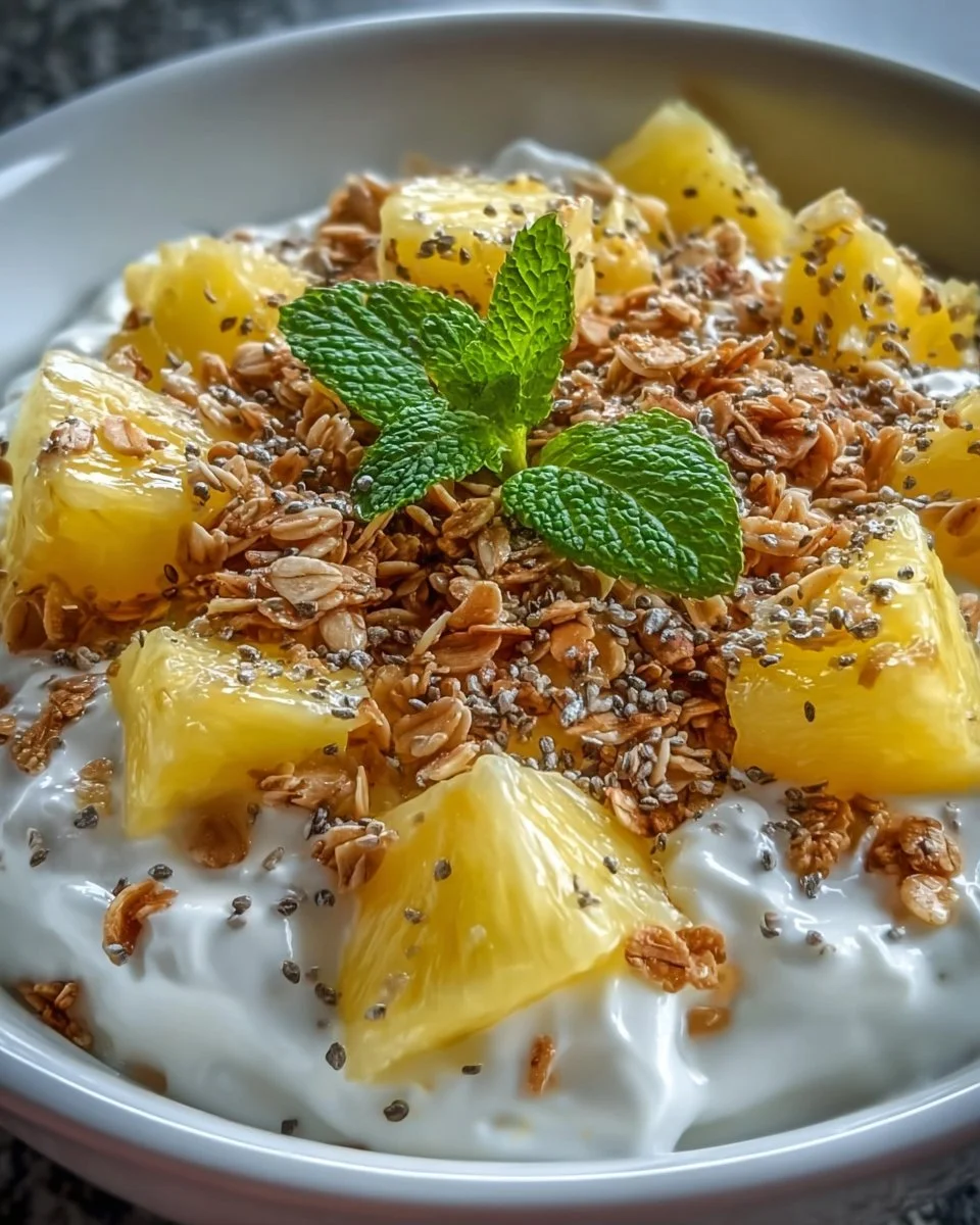 Cottage Cheese Pineapple Granola Bowl