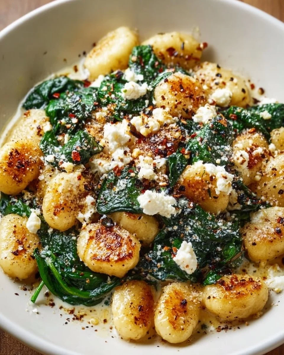 Creamy Gnocchi with Spinach and Feta