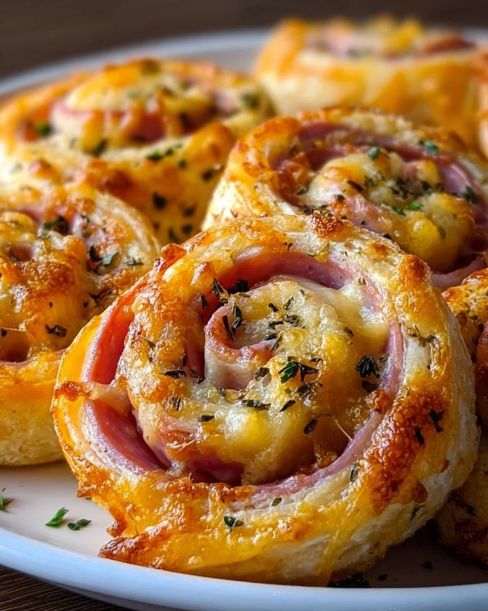 Easter Ham and Cheddar Pinwheels