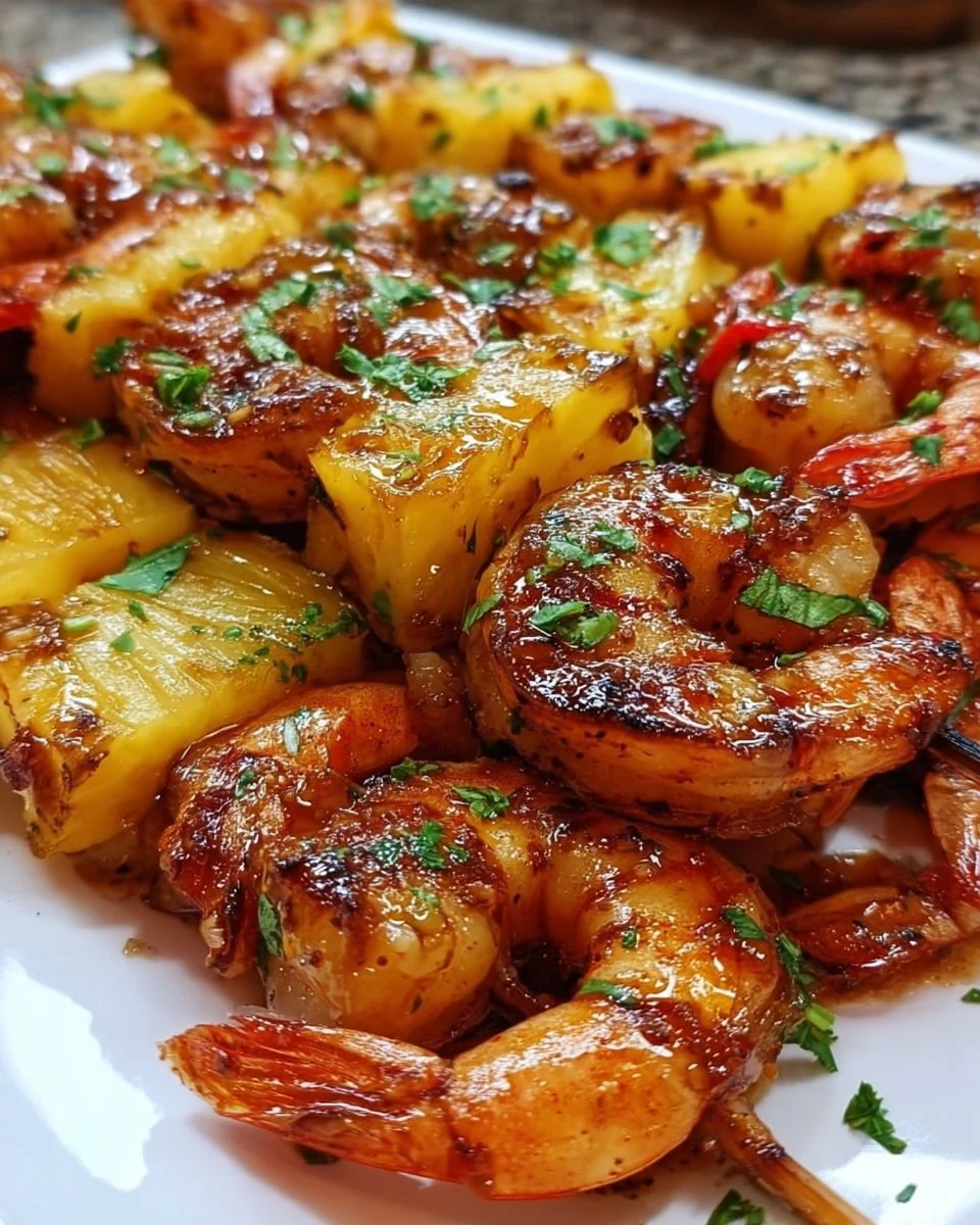 Grilled Shrimp Pineapple Skewers