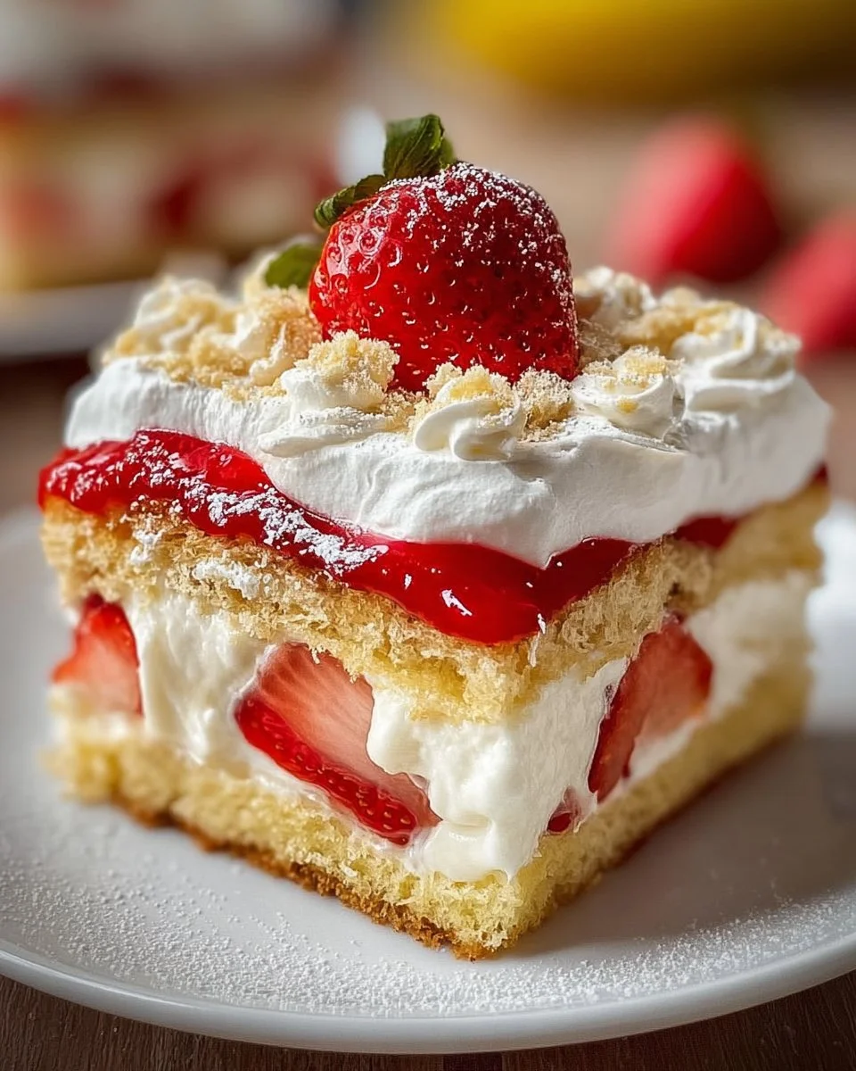 Half Strawberry Shortcake Half Banana Pudding Cake Recipe
