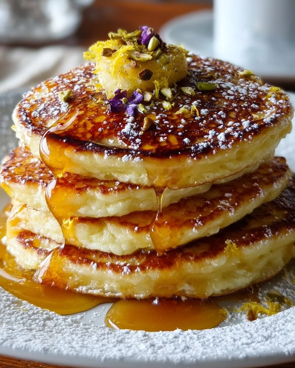 Lemon Ricotta Syrian Pancakes