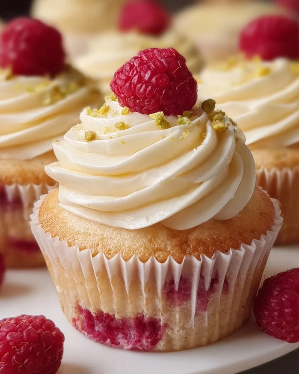 Moist Lemon Cupcakes with Raspberry Filling