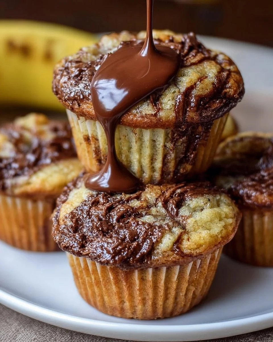 Nutella Banana Swirl Muffins
