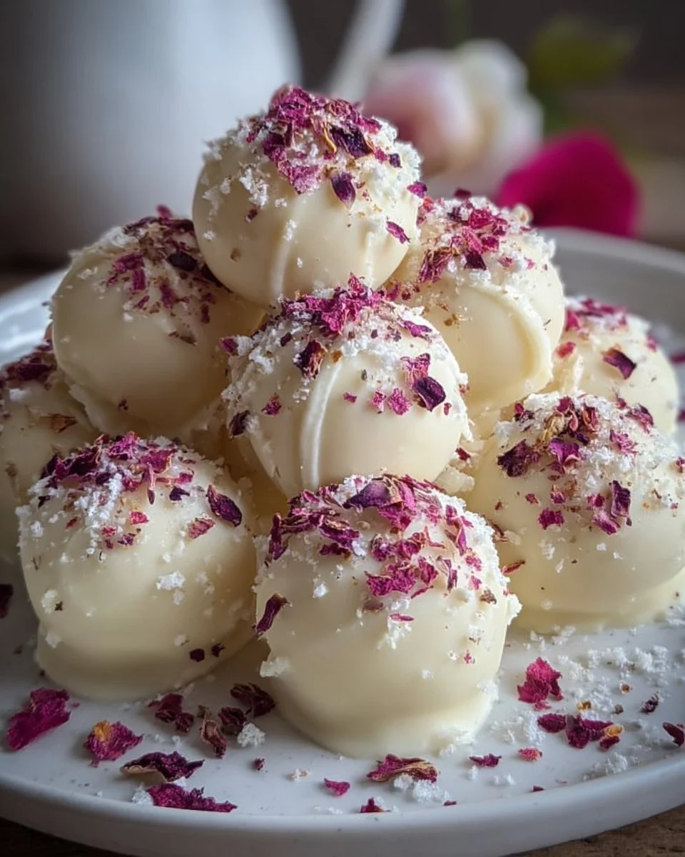 Rose White Chocolate Truffles