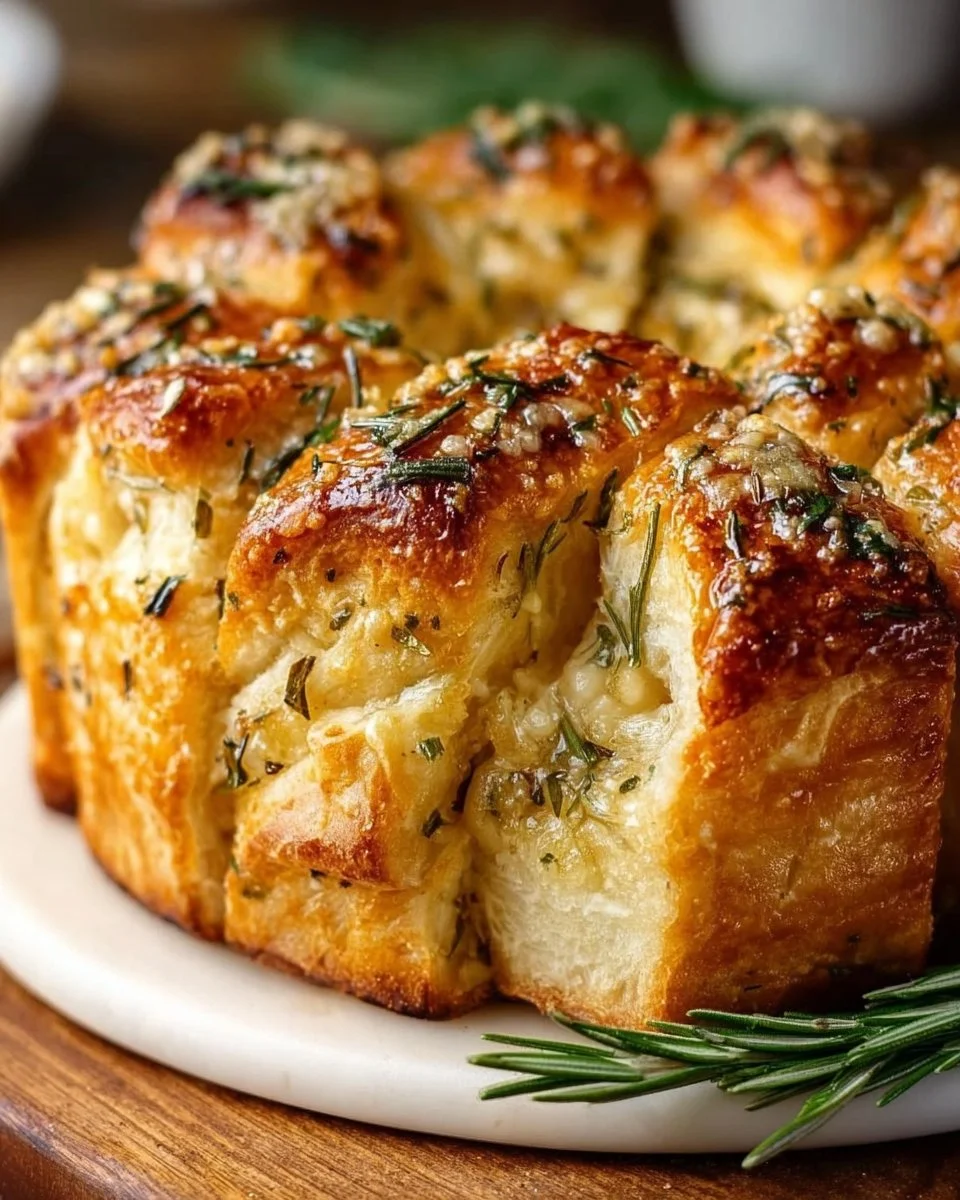 Rosemary Garlic Pull Apart Bread Recipe