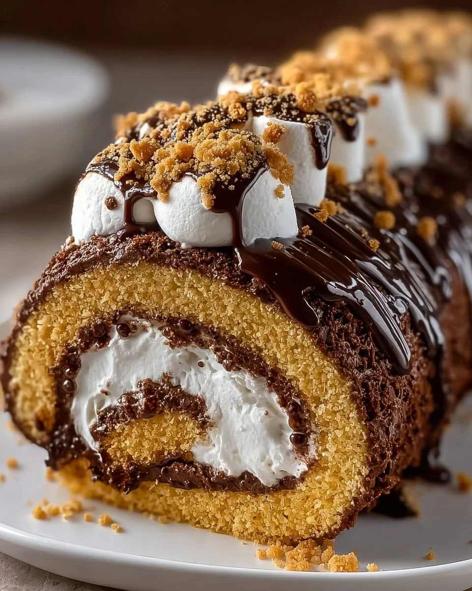 S’mores Swiss Roll