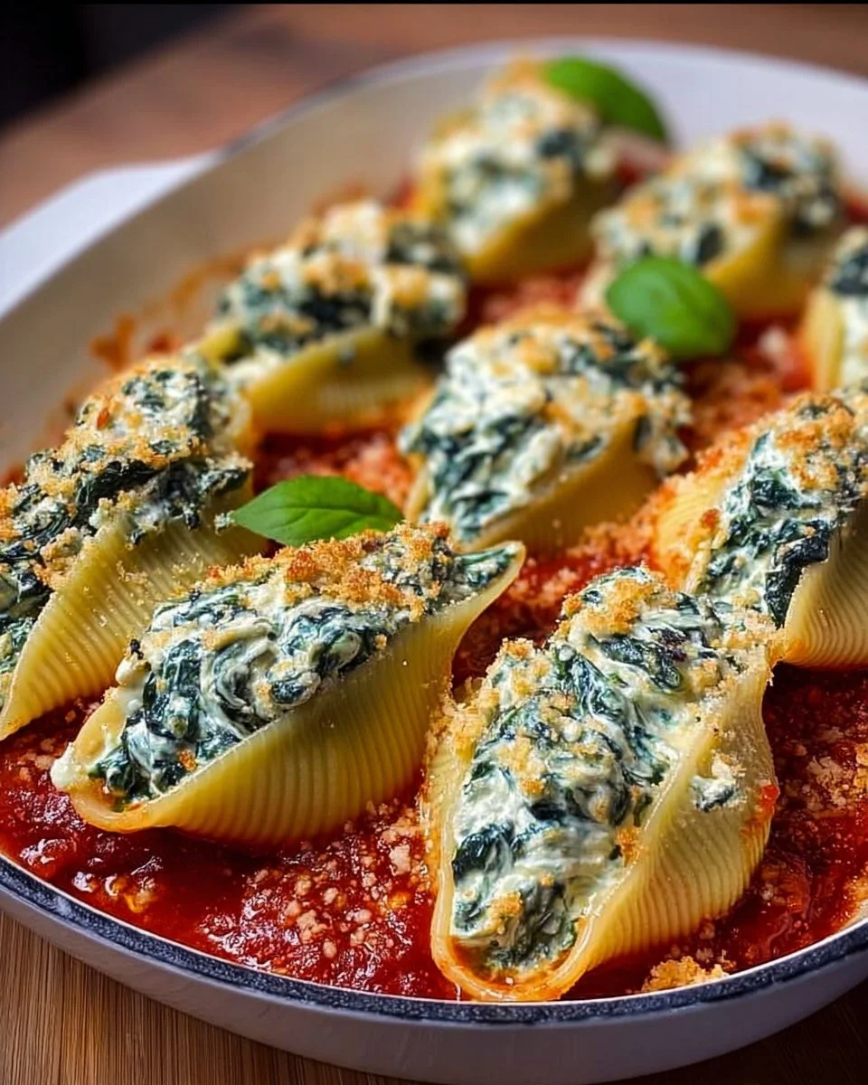 Spinach and Ricotta Stuffed Shells