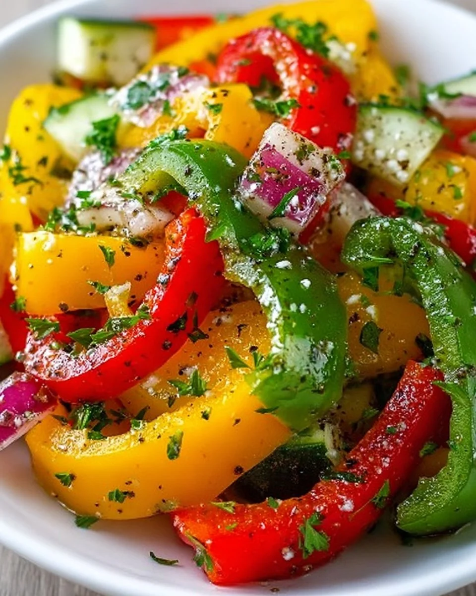 Tricolor Bell Pepper Salad