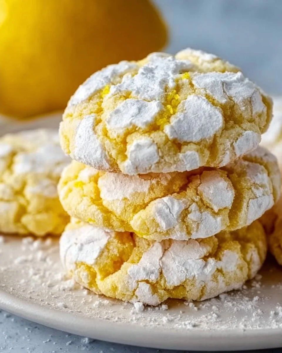 Chewy Lemon Crinkle Cookies