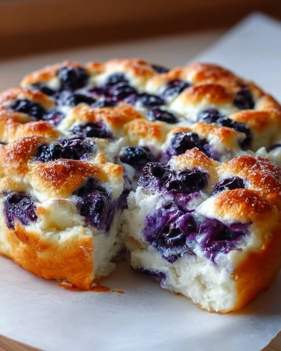 Cottage Cheese Blueberry Cloud Bread