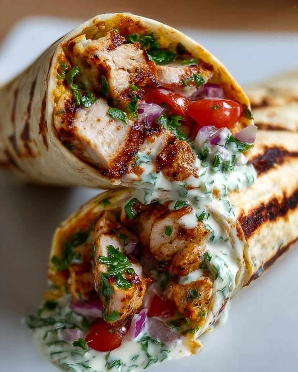 Creamy Grilled Chicken Wrap