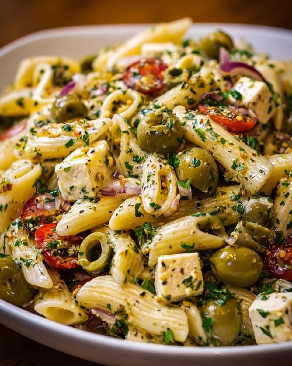 Dirty Martini Pasta Salad