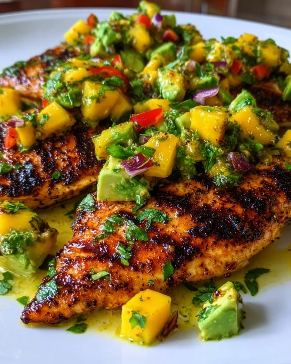 Grilled Chicken with Mango Avocado
