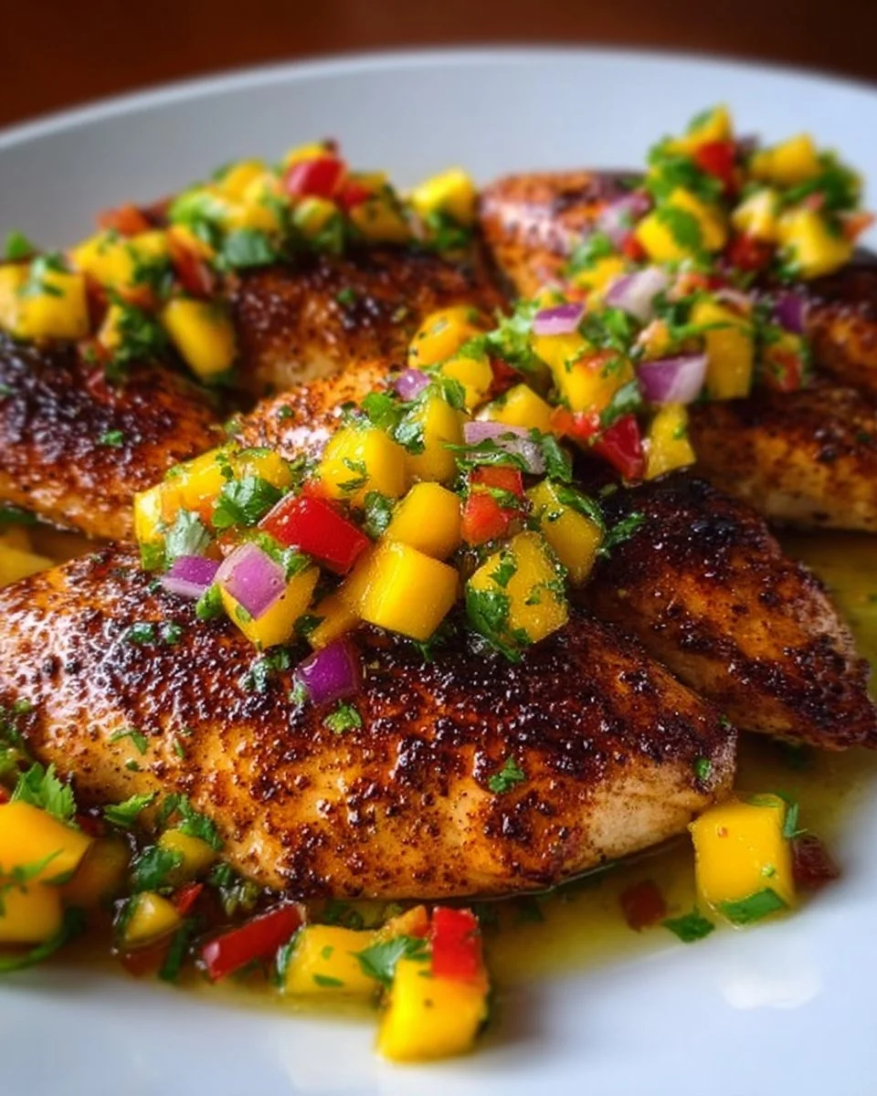 Healthy Honey Lime Chicken with Mango Salsa
