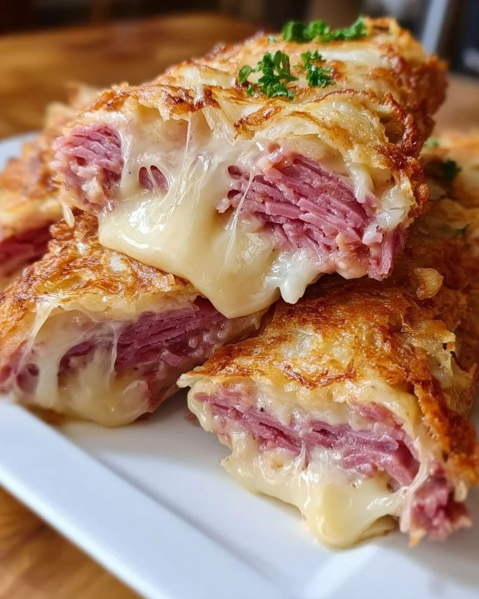 Keto Crispy Reuben Roll-Ups