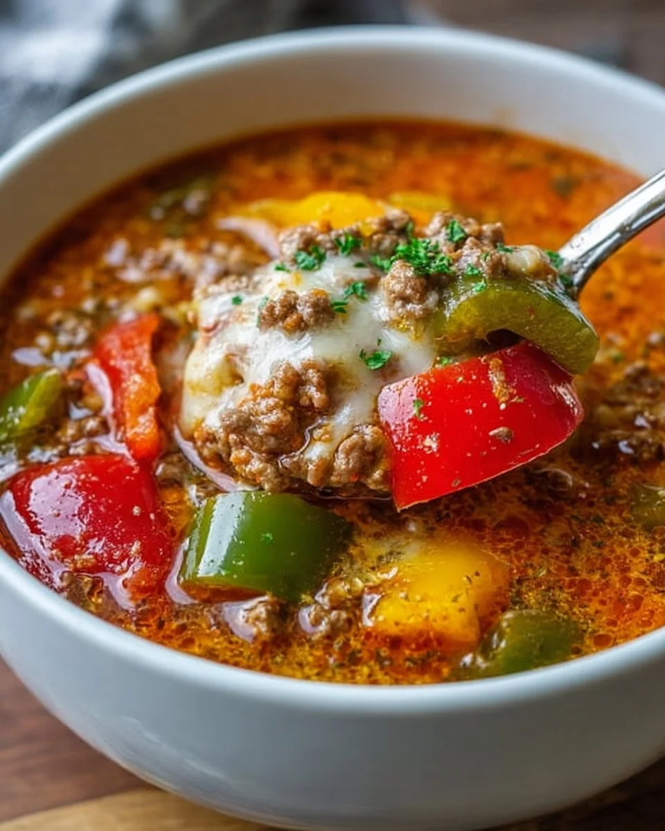 Keto Stuffed Pepper Soup