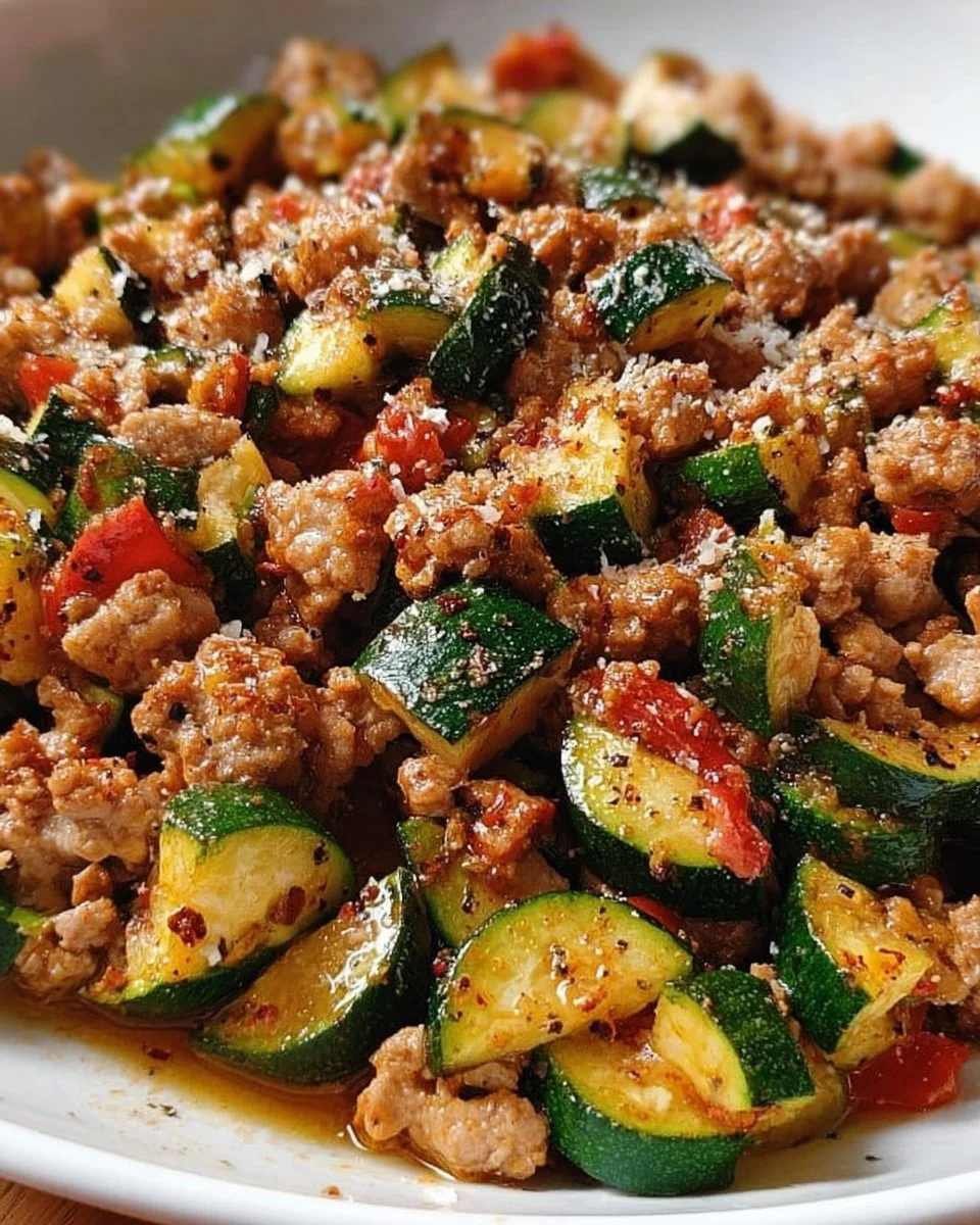 Low Carb Turkey Zucchini Skillet