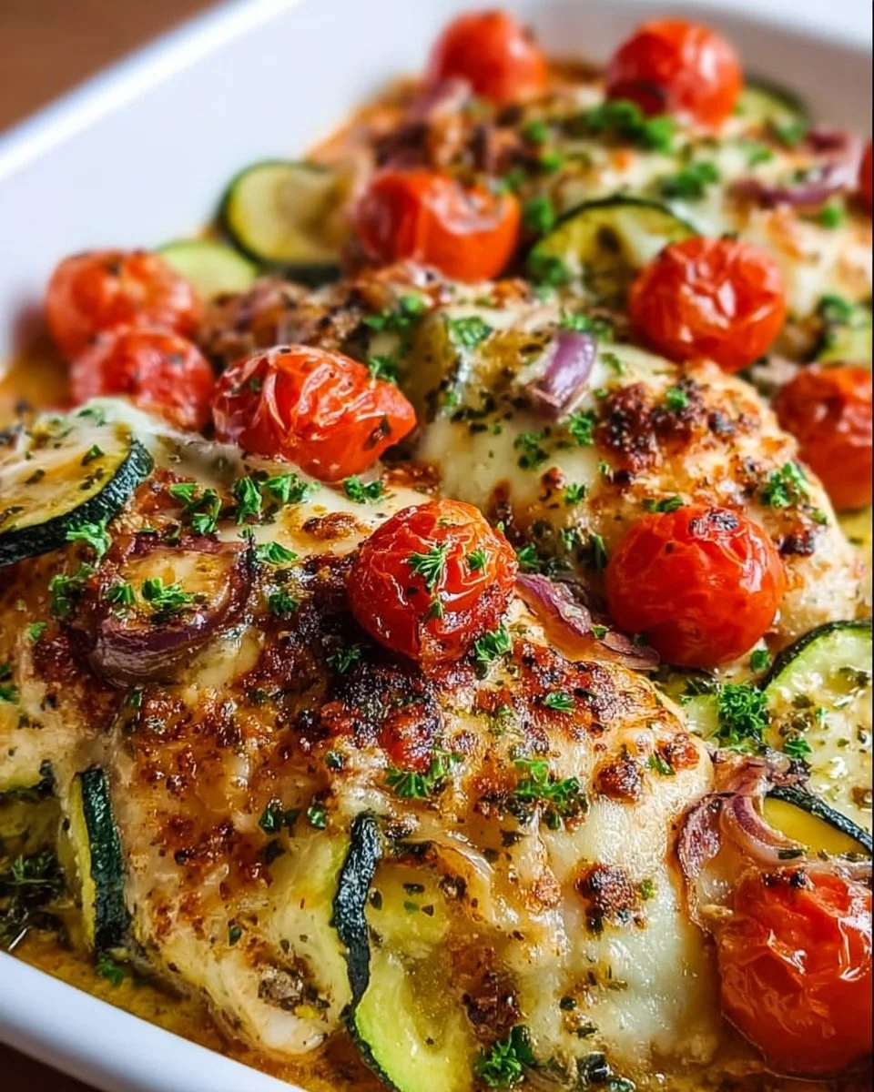 Mediterranean Chicken Zucchini Bake – Healthy, Flavorful &amp; Easy!