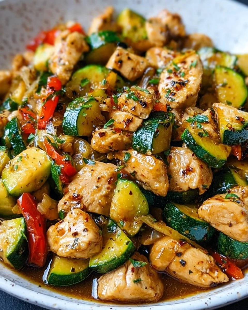 Simple Chicken Zucchini Stir Fry