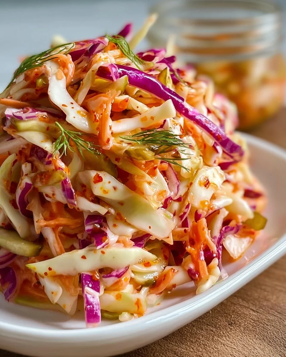 Sweet &amp; Spicy Pickle Slaw