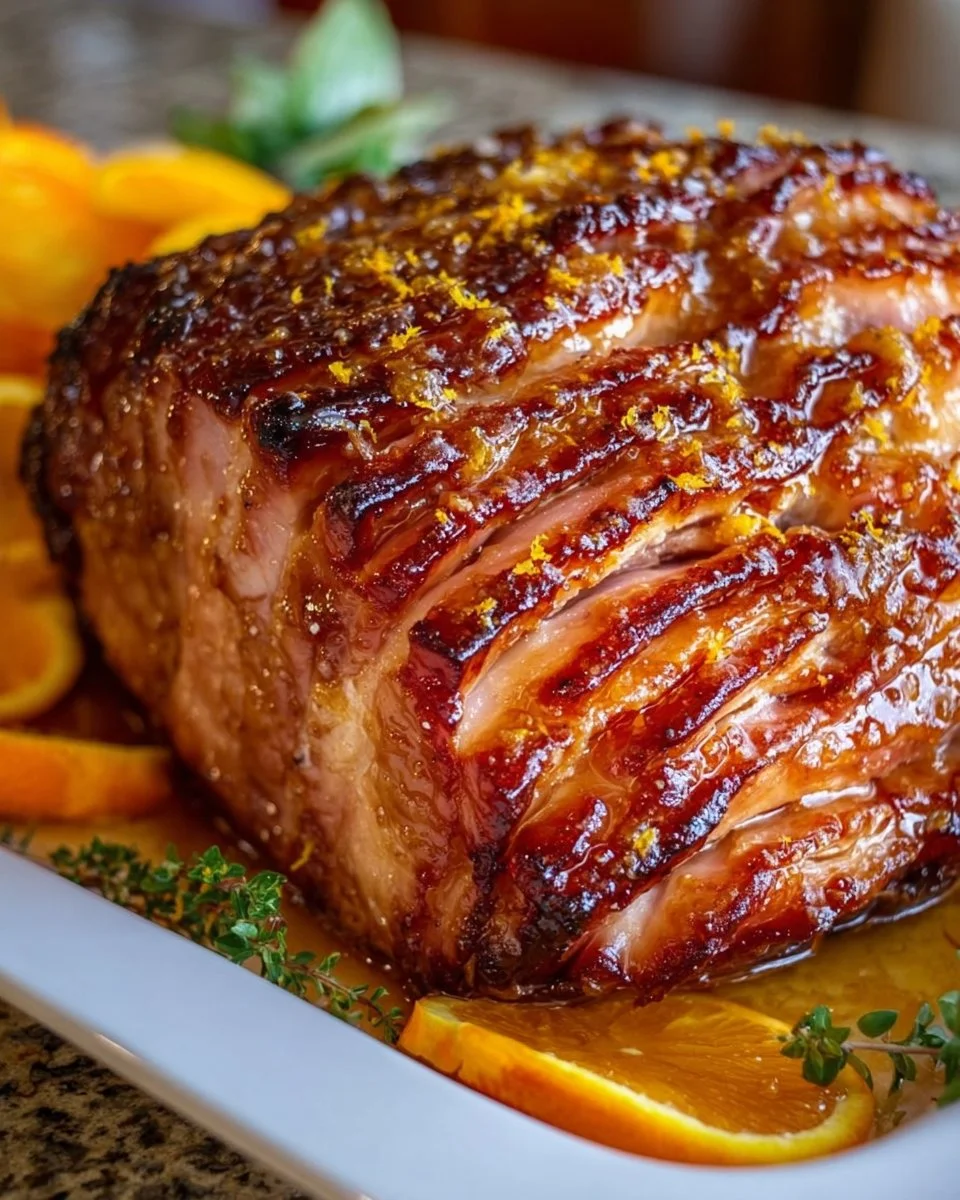 Brown Sugar Glazed Ham with Honey Orange Glaze