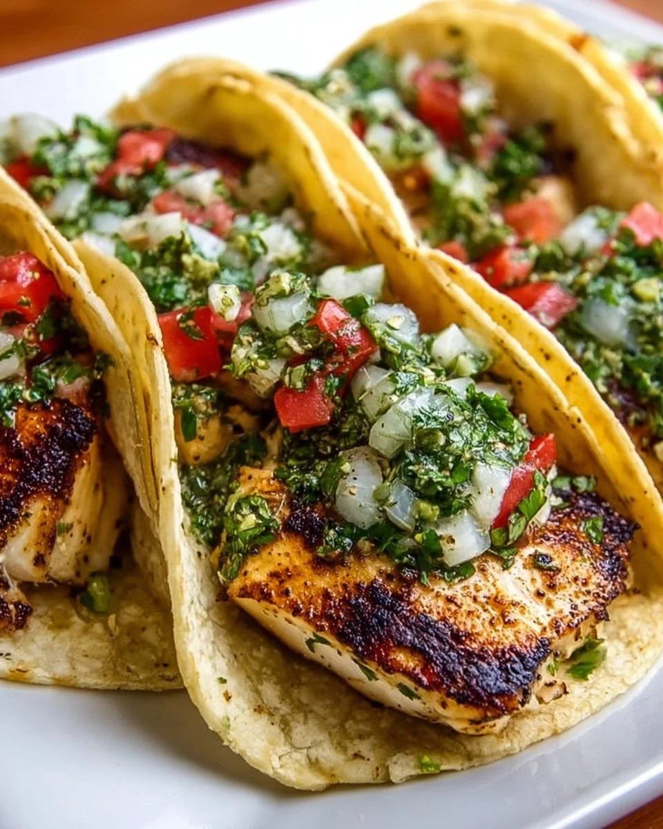 Cilantro Lime Grilled Chicken Tacos