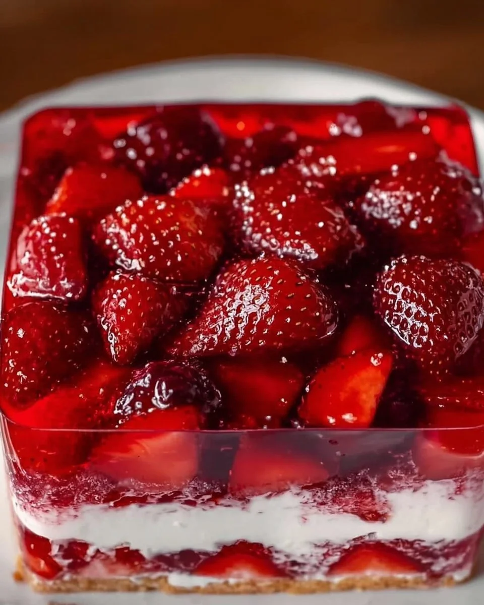 Creamy Lasagna Berry Jello