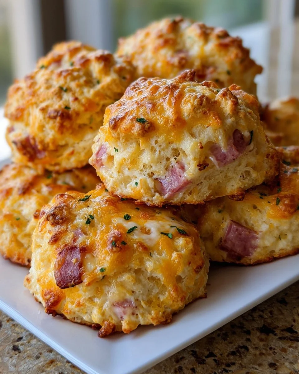 Ham and Cheese Butter Biscuits