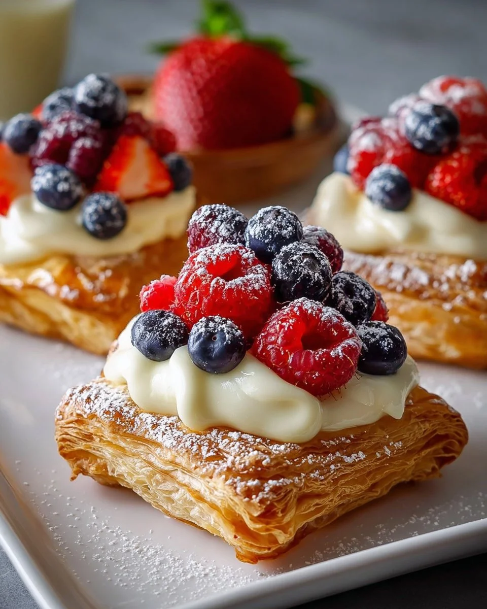 Mixed Berry Cream Pastries