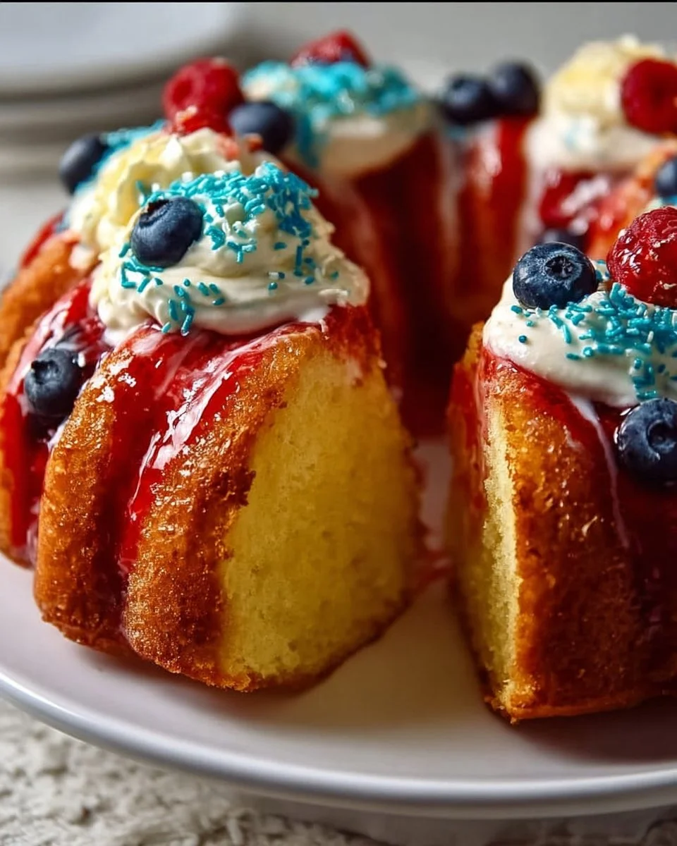 Sweet Berry Lemon Firecracker Cake