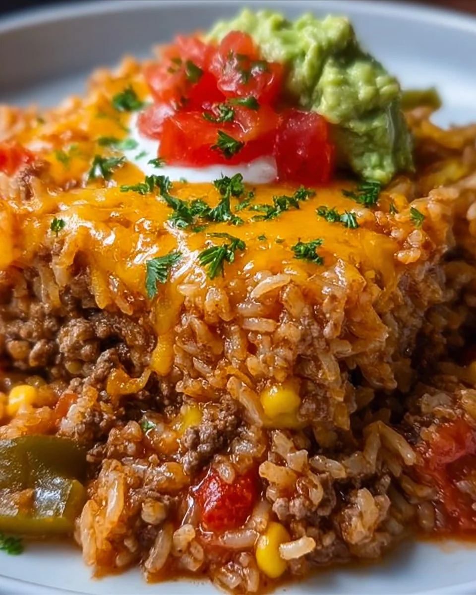 Cheesy Taco Beef &amp; Rice