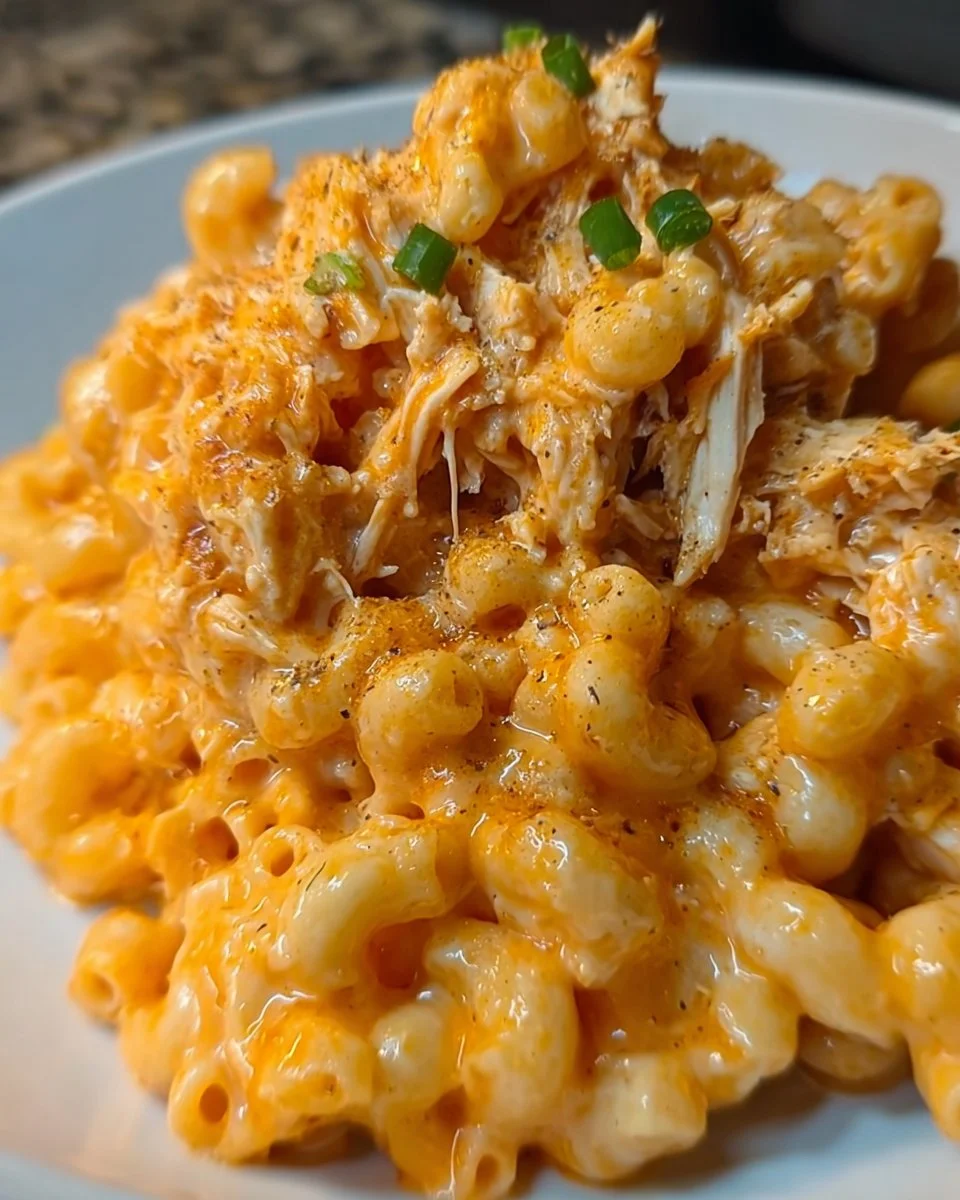 Crockpot Buffalo Chicken Mac &amp; Cheese