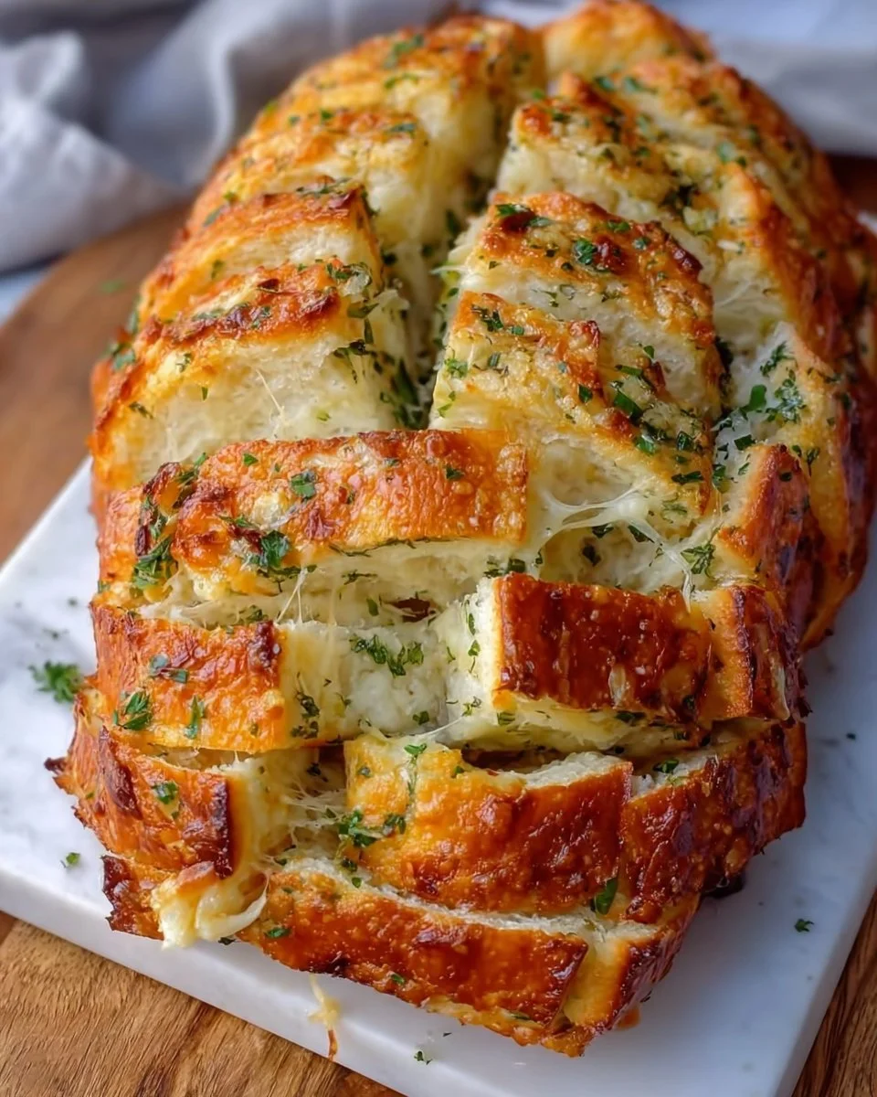 Sourdough Discard Pull-Apart Garlic Bread